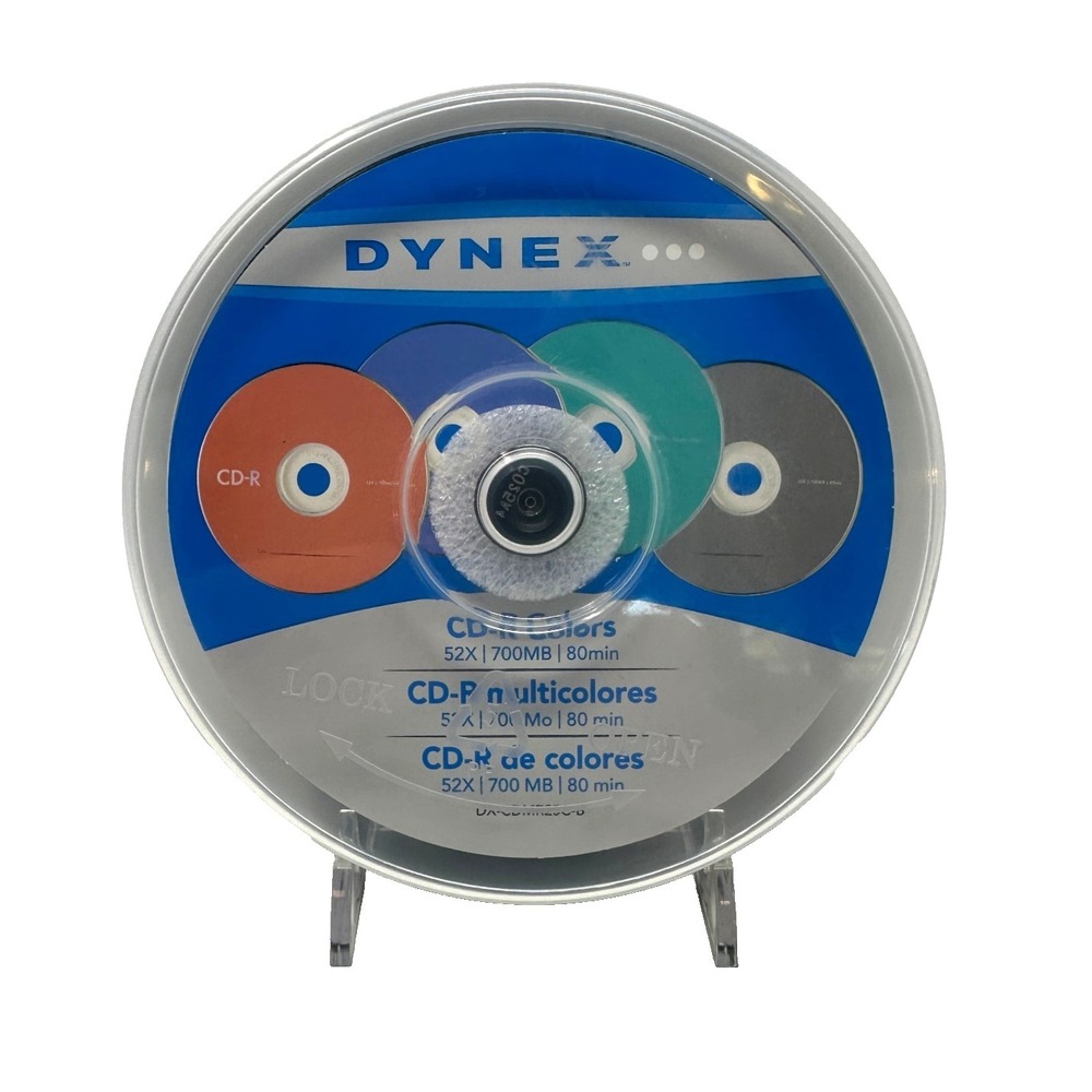 Dynex CD-R 21 Pack 52X 700MB 80min Colored Blank‎ Recordable Discs Spindle NEW